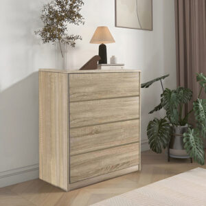 Συρταριέρα Kuanger pakoworld mdf σε φυσική απόχρωση 80x40x80εκ – 072-000113