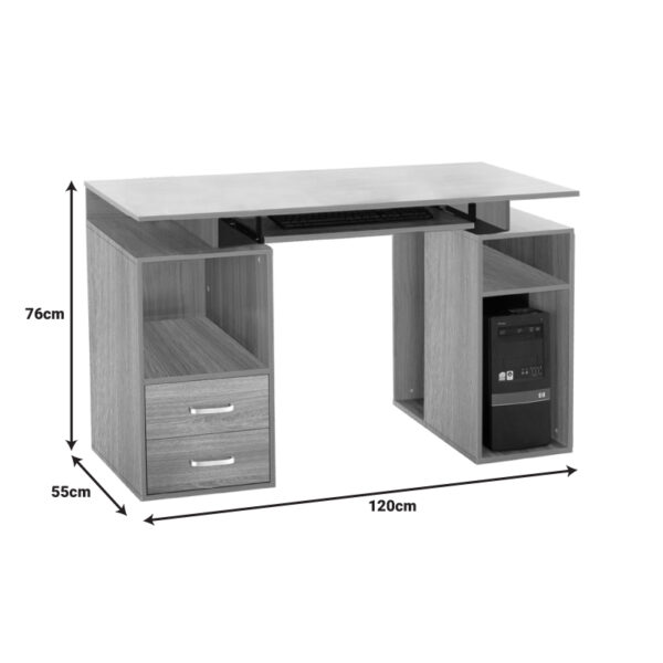 Γραφείο υπολογιστή Liberion pakoworld σε απόχρωση sonoma 120x55x76εκ – 072-000122