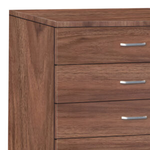 Συρταριερα Gioko pakoworld με 5 συρτάρια σε καρυδι απόχρωση 80x40x100εκ – 072-000133