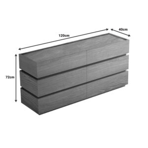 Συρταριέρα Sonlen pakoworld mdf σε oak απόχρωση 120x40x72εκ – 072-000139