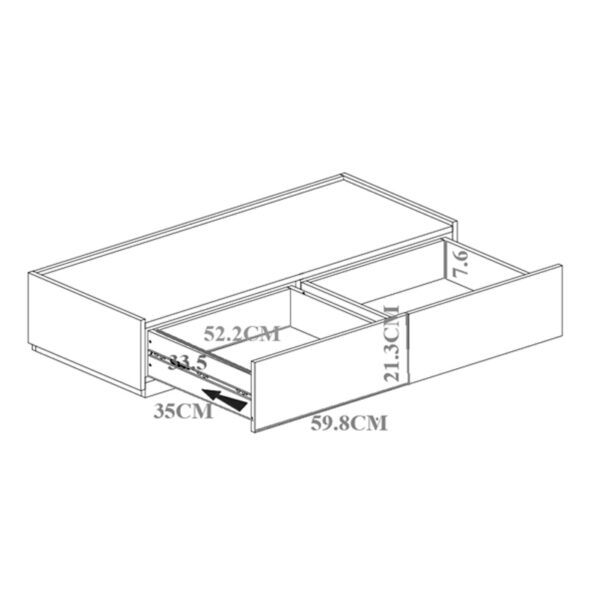 Συρταριέρα Sonlen pakoworld mdf σε oak απόχρωση 120x40x72εκ – 072-000139