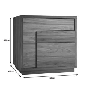 Κομοδίνο Inget pakoworld mdf σε καρυδί απόχρωση 50x40x48εκ – 072-000143