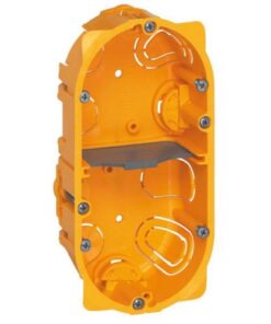 Κουτί Γυψοσανίδας 2 Θέσεων 4/5 Στοιχείων Κίτρινο 40mm Βάθος LEGRAND – 080042