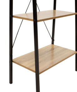 Βιβλιοθήκη- Ραφιέρα Ramon pakoworld φυσικό-μαύρο 60x23x145,5εκ – 085-000001