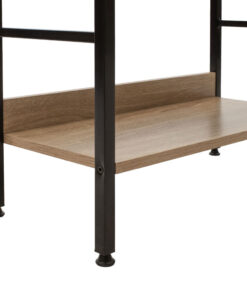 Βιβλιοθήκη- Ραφιέρα Ramon pakoworld φυσικό-μαύρο 60x28x125,5εκ – 085-000002