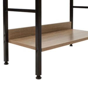 Βιβλιοθήκη- Ραφιέρα Ramon pakoworld φυσικό-μαύρο 60x28x125,5εκ – 085-000002