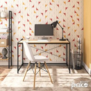 Γραφείο εργασίας Ramon pakoworld φυσικό-μαύρο 120×60,5×70εκ – 085-000004