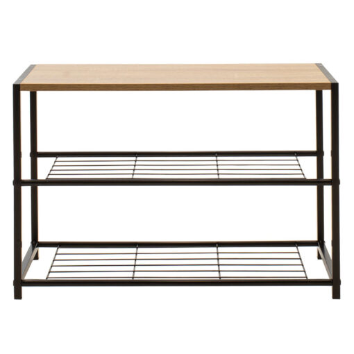 Παπουτσοθήκη Ramon pakoworld 6 ζευγών φυσικό-μαύρο 63x30x43εκ – 085-000010