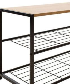 Παπουτσοθήκη Ramon pakoworld 6 ζευγών φυσικό-μαύρο 63x30x43εκ – 085-000010