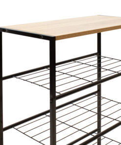 Παπουτσοθήκη Ramon pakoworld 12 ζευγών φυσικό-μαύρο 63x30x83εκ – 085-000011