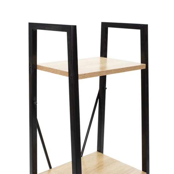 Βιβλιοθήκη Ramon pakoworld φυσικό-μαύρο 34×32,5×148εκ – 085-000013