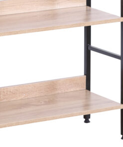 Βιβλιοθήκη Ramon pakoworld φυσικό-μαύρο μέταλλο 60x28x160εκ – 085-000022