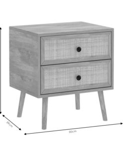 Κομοδίνο Oslo pakoworld sonoma 50x39x55εκ – 086-000002