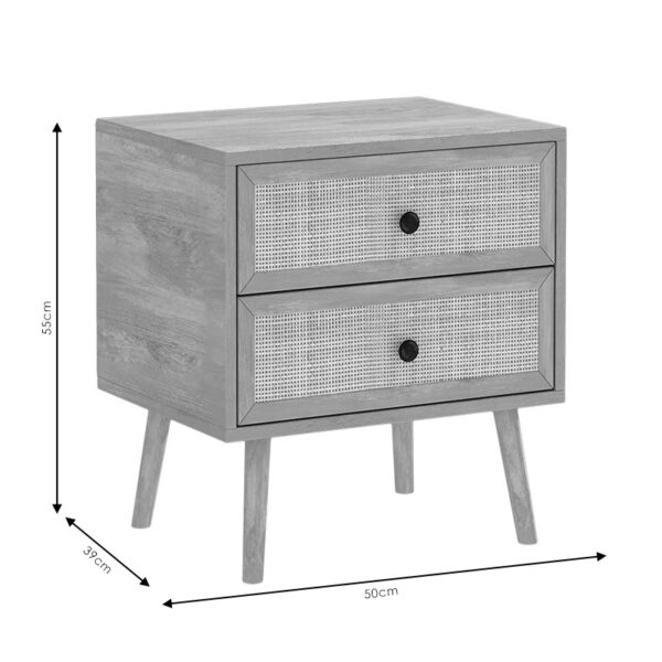 Κομοδίνο Oslo pakoworld sonoma 50x39x55εκ – 086-000002