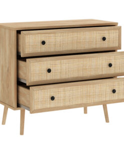 Συρταριέρα Oslo pakoworld 3ων συρταριών sonoma 90x39x79εκ – 086-000003