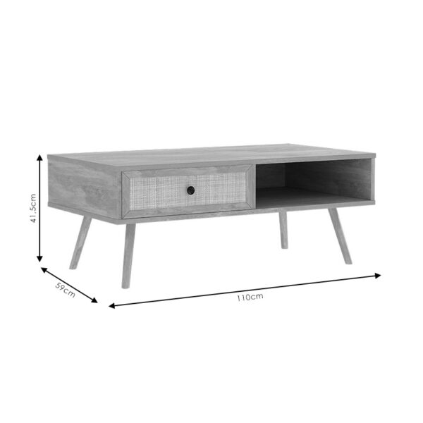 Τραπέζι σαλονιού Oslo pakoworld sonoma 110x59x41,5εκ – 086-000005