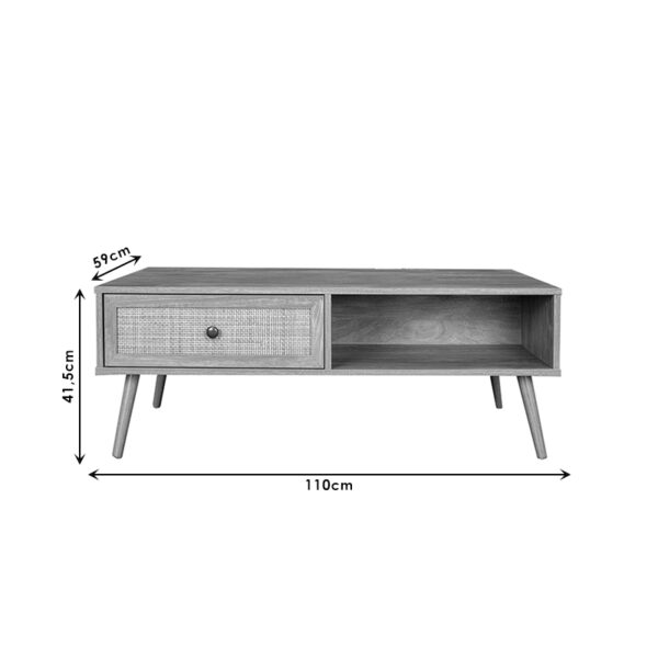 Τραπέζι σαλονιού Oslo pakoworld sonoma 110x59x41,5εκ – 086-000005