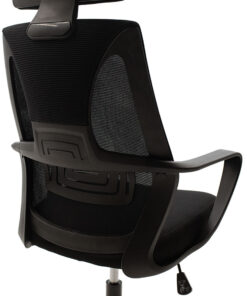 Καρέκλα γραφείου διευθυντή Dolphin pakoworld με ύφασμα mesh χρώμα μαύρο – 090-000004