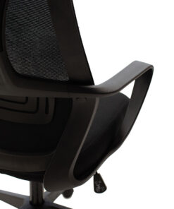 Καρέκλα γραφείου διευθυντή Dolphin pakoworld με ύφασμα mesh χρώμα μαύρο – 090-000004