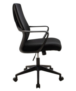 Καρέκλα γραφείου εργασίας Maestro pakoworld με ύφασμα mesh χρώμα μαύρο – 090-000007