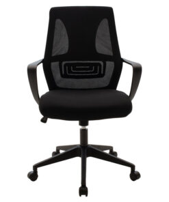 Καρέκλα γραφείου εργασίας Maestro pakoworld με ύφασμα mesh χρώμα μαύρο – 090-000007