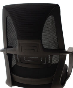 Καρέκλα γραφείου εργασίας Maestro pakoworld με ύφασμα mesh χρώμα μαύρο – 090-000007