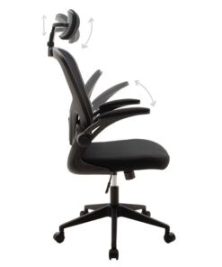 Καρέκλα γραφείου διευθυντή Ergoline pakoworld ύφασμα mesh μαύρο – 090-000010