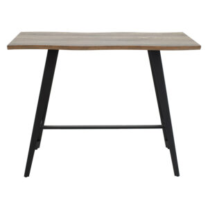 Tραπέζι μπαρ Fortitude pakoworld MDF καρυδί – πόδι μαύρο 140x70x103.5εκ – 093-000014