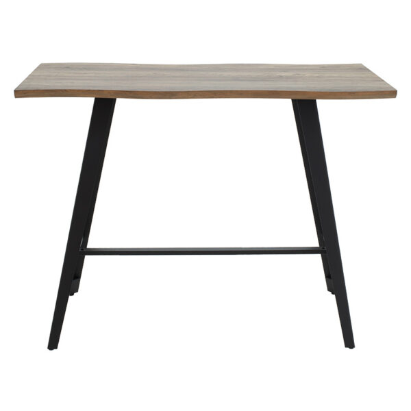 Tραπέζι μπαρ Fortitude pakoworld MDF καρυδί – πόδι μαύρο 140x70x103.5εκ – 093-000014