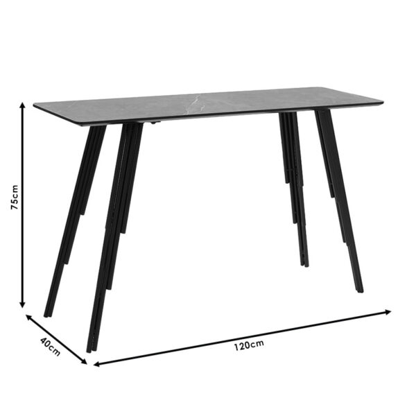 Κονσόλα Lifo pakoworld MDF ανθρακί cement-μαύρο 120x40x75εκ – 096-000028