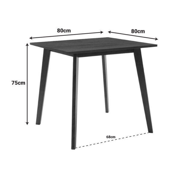 Τραπέζι Benson pakoworld MDF σε καρυδί απόχρωση 80x80x75εκ – 097-000001