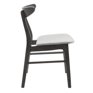 Καρέκλα Orlean pakoworld γκρι ύφασμα-rubberwood ανθρακί πόδι – 097-000008