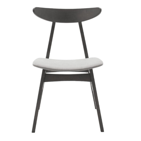 Καρέκλα Orlean pakoworld γκρι ύφασμα-rubberwood ανθρακί πόδι – 097-000008