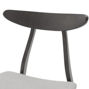Καρέκλα Orlean pakoworld γκρι ύφασμα-rubberwood ανθρακί πόδι – 097-000008