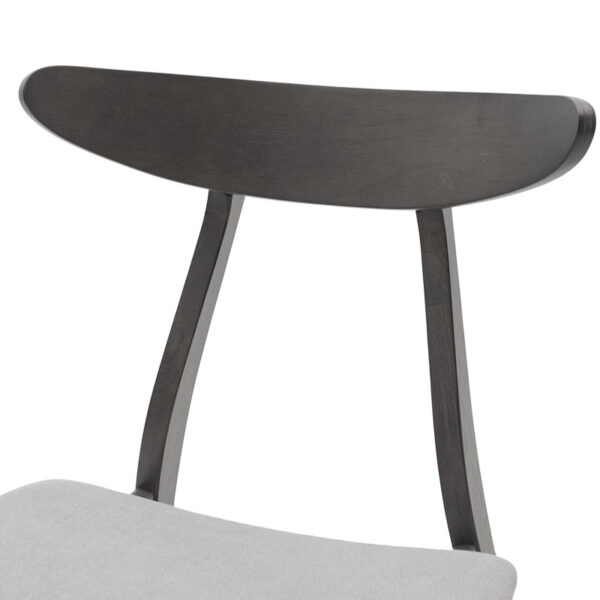 Καρέκλα Orlean pakoworld γκρι ύφασμα-rubberwood ανθρακί πόδι – 097-000008