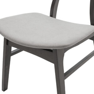 Καρέκλα Orlean pakoworld γκρι ύφασμα-rubberwood ανθρακί πόδι – 097-000008