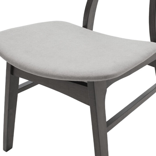 Καρέκλα Orlean pakoworld γκρι ύφασμα-rubberwood ανθρακί πόδι – 097-000008