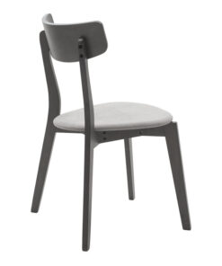 Καρέκλα Toto pakoworld γκρι ύφασμα-rubberwood ανθρακί πόδι – 097-000012