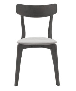 Καρέκλα Toto pakoworld γκρι ύφασμα-rubberwood ανθρακί πόδι – 097-000012