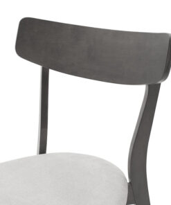 Καρέκλα Toto pakoworld γκρι ύφασμα-rubberwood ανθρακί πόδι – 097-000012