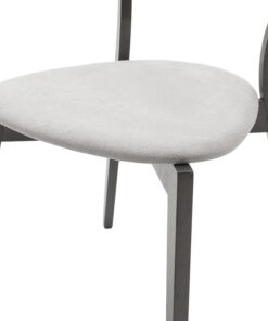 Καρέκλα Toto pakoworld γκρι ύφασμα-rubberwood ανθρακί πόδι – 097-000012