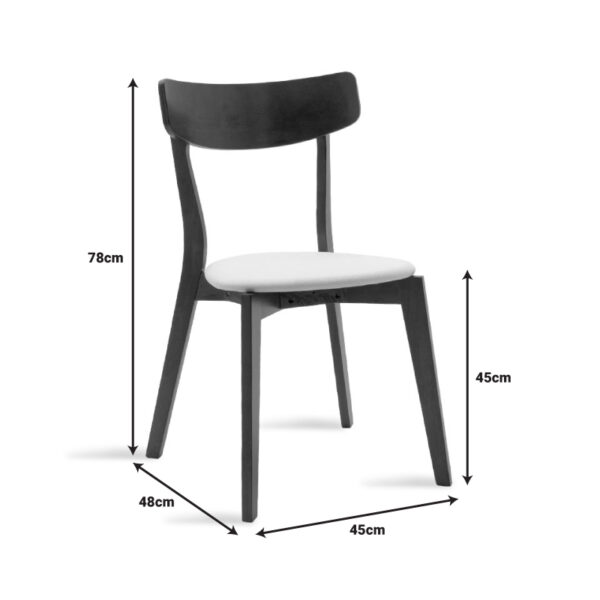 Καρέκλα Toto pakoworld γκρι ύφασμα-rubberwood ανθρακί πόδι – 097-000012