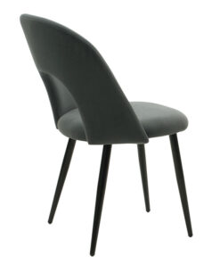 Καρέκλα Jonah pakoworld βελούδο ανθρακί-μαύρο πόδι – 101-000001