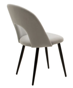 Καρέκλα Jonah pakoworld βελούδο γκρι-μαύρο πόδι – 101-000002