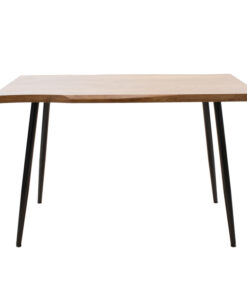 Τραπέζι Neve pakoworld MDF καρυδί-πόδι μεταλλικό μαύρο 120x80x75εκ – 101-000024