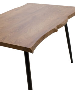 Τραπέζι Neve pakoworld MDF καρυδί-πόδι μεταλλικό μαύρο 120x80x75εκ – 101-000024