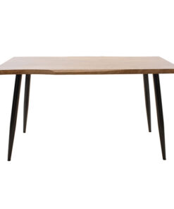 Τραπέζι Neve pakoworld MDF καρυδί-πόδι μεταλλικό μαύρο 140x80x75εκ – 101-000025