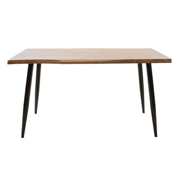 Τραπέζι Neve pakoworld MDF καρυδί-πόδι μεταλλικό μαύρο 140x80x75εκ – 101-000025