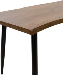 Τραπέζι Neve pakoworld MDF καρυδί-πόδι μεταλλικό μαύρο 140x80x75εκ – 101-000025