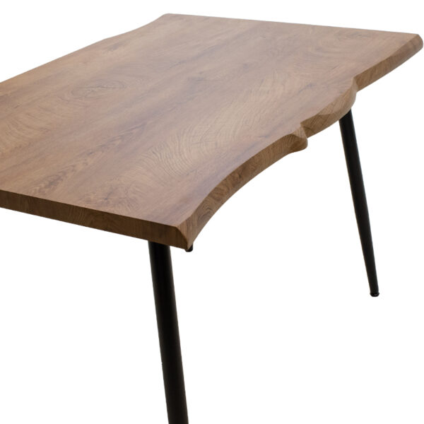 Τραπέζι Neve pakoworld MDF καρυδί-πόδι μεταλλικό μαύρο 140x80x75εκ – 101-000025